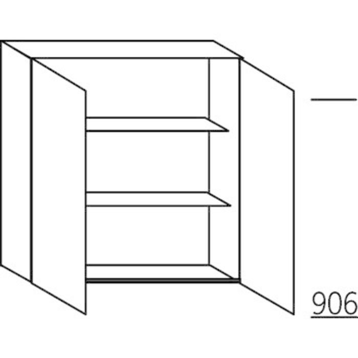 Systemat 'greeploos' Bovenkast met draaideuren