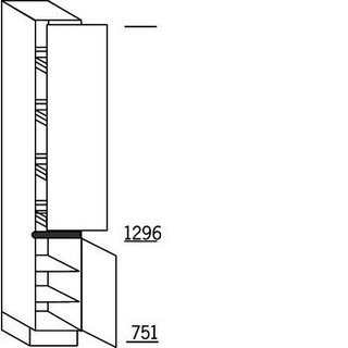 Prog. greeploos Hoge apothekerskast - hoogte 208 cm