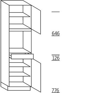 HÄCKER Systemat Hoge kast voor oven