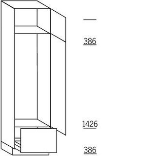 Greeploos Hoge kast voor koeler - hoogte 221 cm