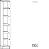 Staande kastregaal 195,0cm korpushoogte, 5 vaste planken