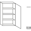 Bovenkast 104,0cm hoog, 1 deur, 3 legplanken