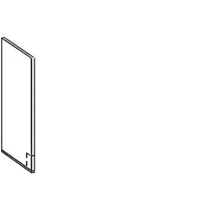 Steunwand 1,6 cm breed voor naast een onderbouw apparaat