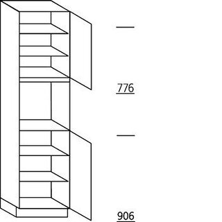 Systemat 'met greep' Hoge kast voor oven