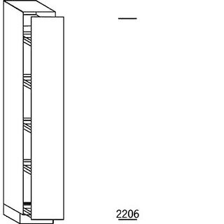 Systemat 'greeploos' Hoge apothekerskast - 221 cm