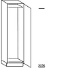 Hoge keukenkast 208 cm hoog, 1 deur met nis 178 -179 cm hoog