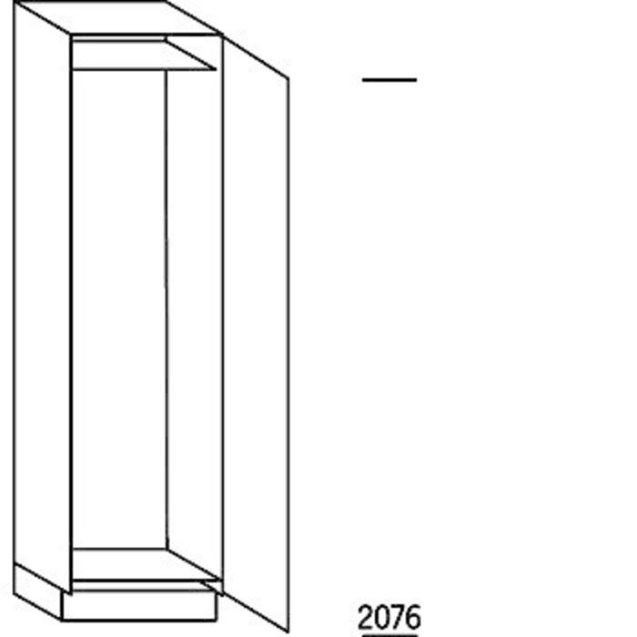 HÄCKER Systemat Hoge keukenkast 208 cm hoog, 1 deur met nis 178 -179 cm hoog