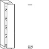 Hoge apothekerskast 208 cm hoog, 1 doorlopende deur, 5 verstelbare inhaaktableau's