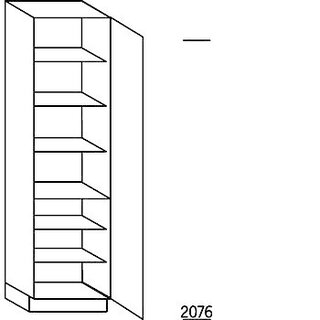 Systemat 'met greep' Hoge kast voor servies - hoogte 208 cm