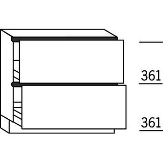 HÄCKER Systemat 'greeploos' Ondiepe onderkast met korven