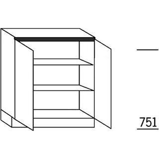 HÄCKER Systemat 'greeploos' Ondiepe onderkast met deuren