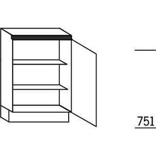 HÄCKER Systemat 'greeploos' Ondiepe onderkast met deur