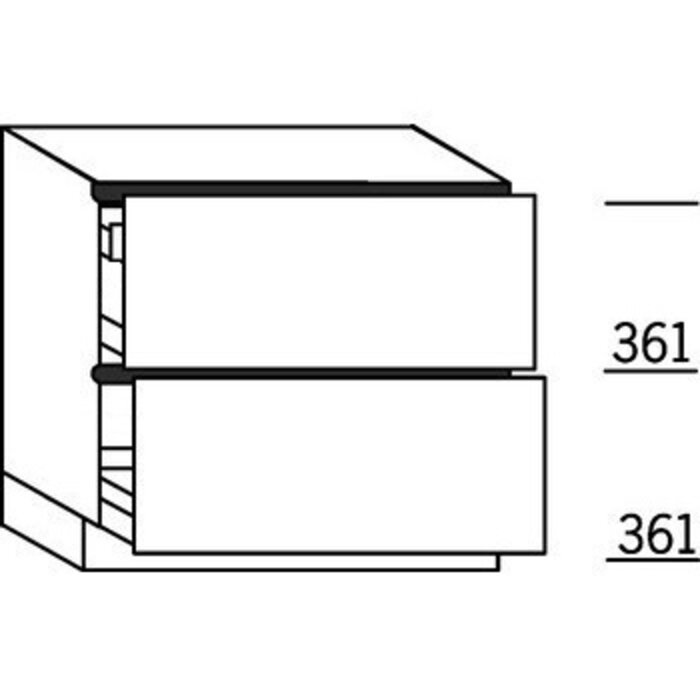 HÄCKER Systemat Onderkast met korven en binnenlade