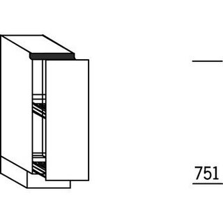 HÄCKER Systemat 'greeploos' Onderkast met uittrekfront