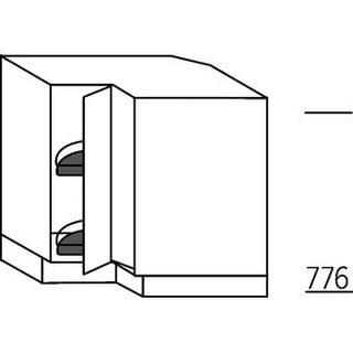 HÄCKER Systemat 'met greep' Hoekonderkast met carrousel