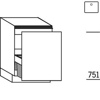 HÄCKER Systemat 'greeploos' Onderkast voor spoelbak met afvalsysteem