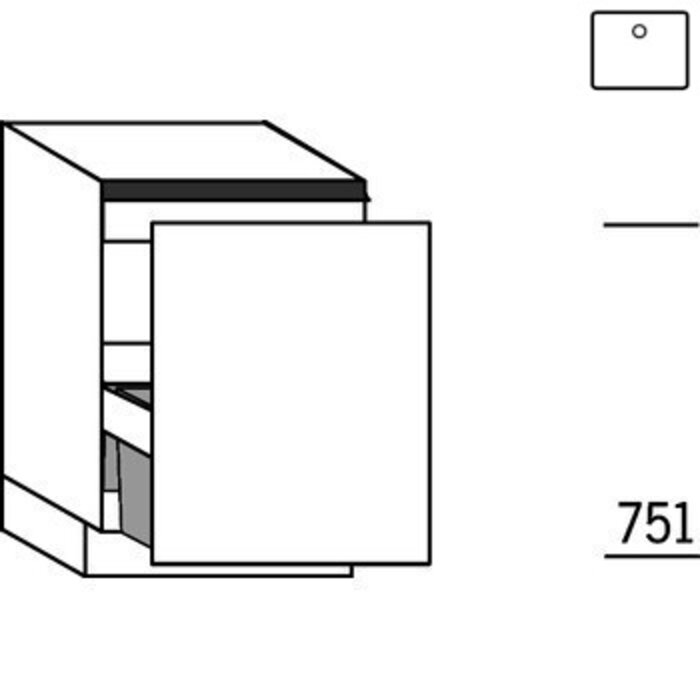 HÄCKER Systemat Onderkast voor spoelbak met afvalsysteem