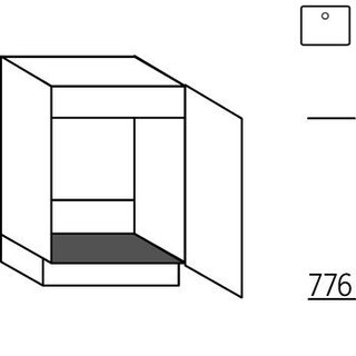 HÄCKER Systemat 'met greep' Onderkast voor spoelbak