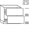 Onderkast voor kookplaat, 1 binnenlade, 2 korven