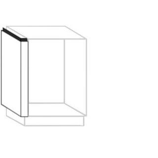 Greeploos Frontafsluitwand 5 cm breed naast greeploze onderkast - hoogte 78 cm