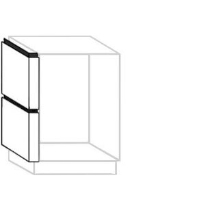 HÄCKER Systemat 'greeploos' Frontafsluitwand gedeeld 5 cm breed naast greeploze onderkast