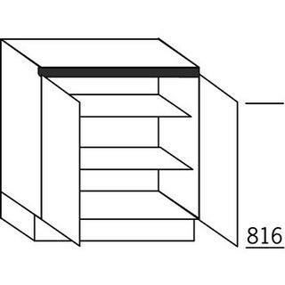 Systemat 'greeploos' Onderkast met deuren - hoogte 84,5 cm