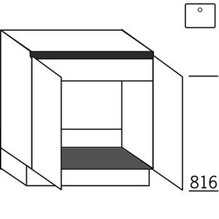 Greeploos Onderkast voor spoelbak - hoogte 84,5 cm
