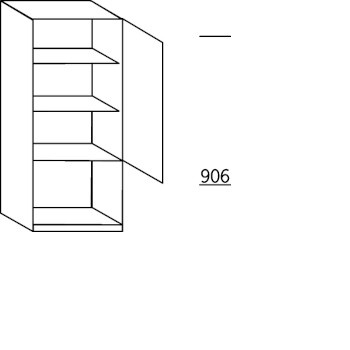 HÄCKER Systemat Opzetkast voor vaatwasser, 1 deur, 1 inbouwnis, 1 vaste blende, 2 legplanken