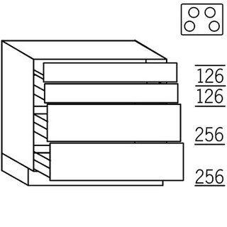 HÄCKER Systemat 'met greep' Onderkast voor kookplaat