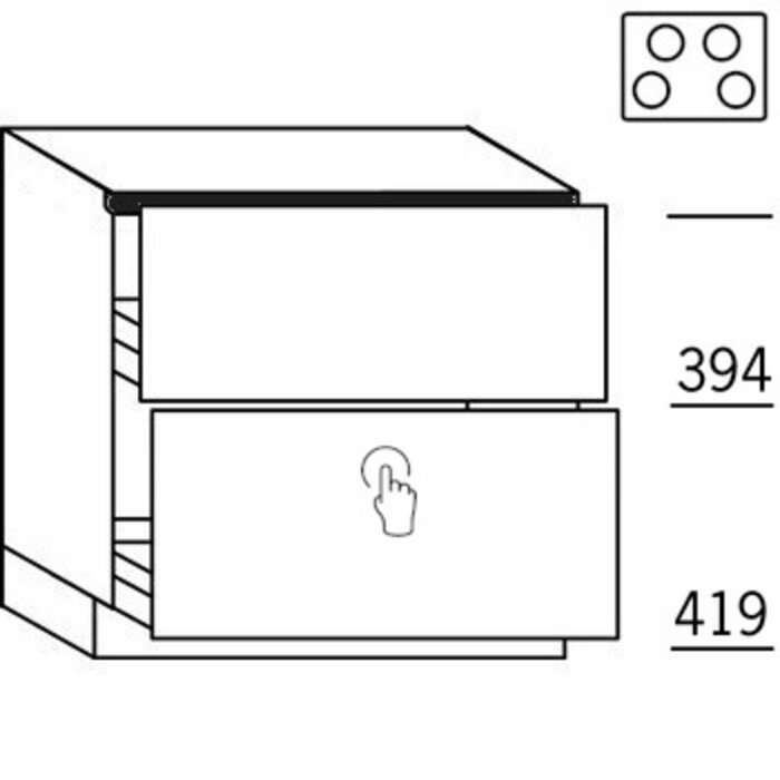 Greeploos OneLine Onderkast OneLine voor kookplaat