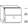 Onderkast 1 binnenlade, 1 speciale korf, 1 korf met Tipmatic softclose