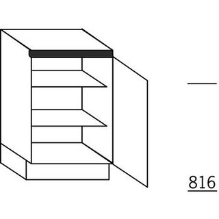 Systemat 'greeploos' Onderkast met deur