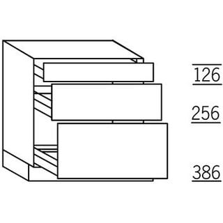 HÄCKER Systemat 'met greep' Onderkast met korven en lade
