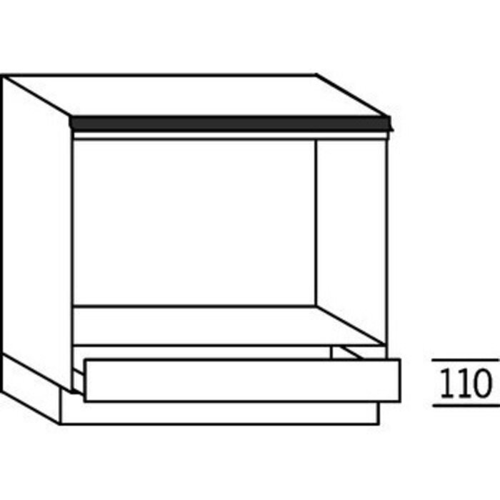 Greeploos Onderkast voor een inbouw-oven 90 cm breed