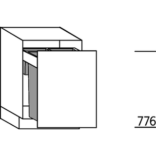 HÄCKER Systemat 'met greep' Onderkast met afvalsysteem