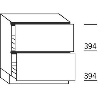 HÄCKER Systemat 'greeploos' Ondiepe onderkast met korven