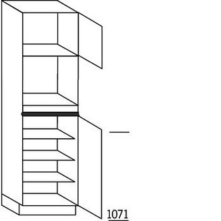 Systemat 'greeploos' Hoge kast voor oven - hoogte 208 cm