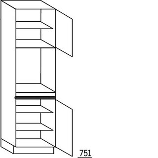 Greeploos Hoge kast voor oven - hoogte 208 cm