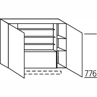 HÄCKER Systemat 'met greep' Bovenkast voor afzuigkap