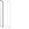 Systeemwand 1,6 cm breed naast hoge kast