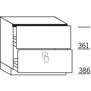HÄCKER Systemat 'greeploos' Onderkast OneLine met korven