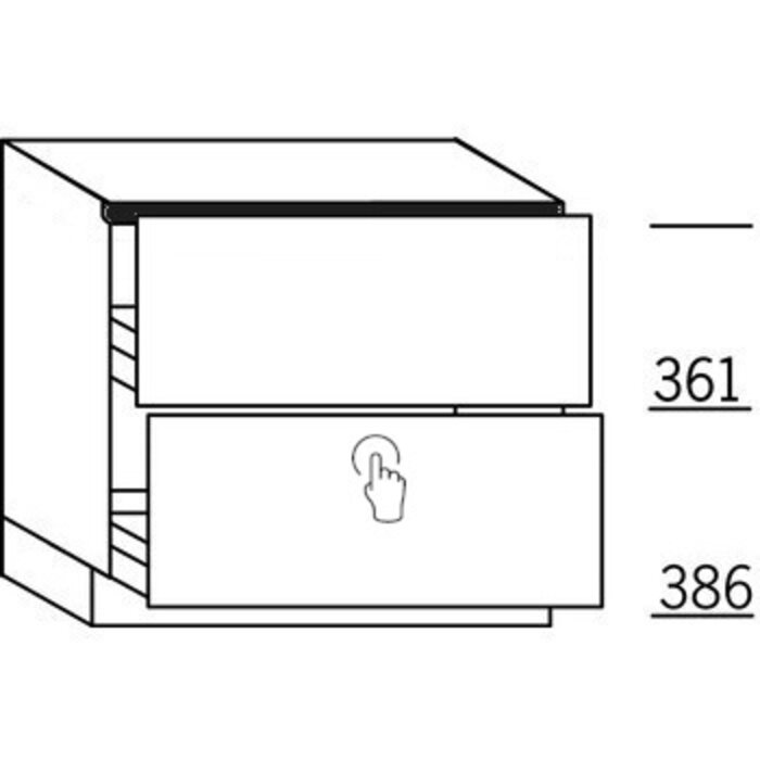Systemat 'greeploos OneLine' Onderkast OneLine met korven