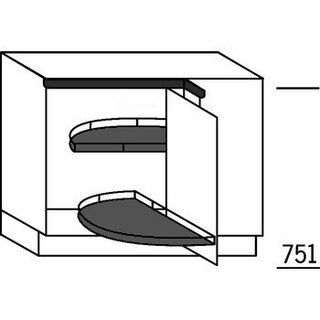HÄCKER Systemat Hoekonderkast met draaibodems