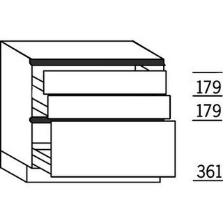 HÄCKER Systemat 'greeploos' Onderkast met korven en laden