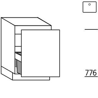 HÄCKER Systemat 'met greep' Onderkast voor spoelbak met afvalsysteem