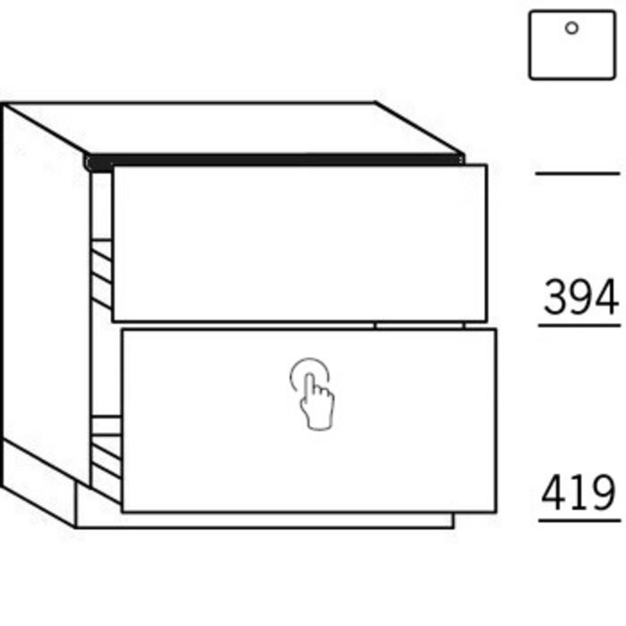 Greeploos OneLine Onderkast OneLine met korven voor spoelbak