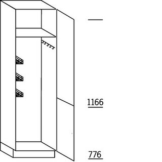 Greeploos Hoge bezemkast - hoogte 195 cm