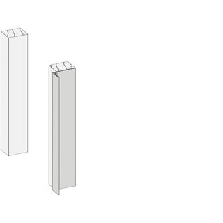 HÄCKER Systemat Verticale greep hoge kast–paneel (L-model)