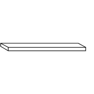 HÄCKER Systemat Wandplank van 2,5 cm hoog