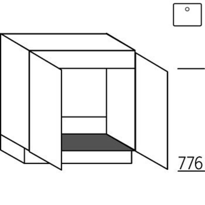 Systemat 'met greep' Onderkast voor spoelbak